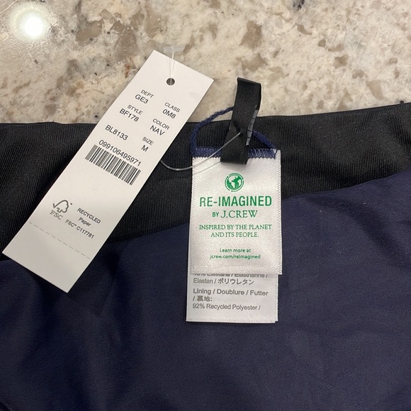 NWT J.Crew High-rise bikini bottom in Navy Blue Style BF178 - Picture 8 of 10